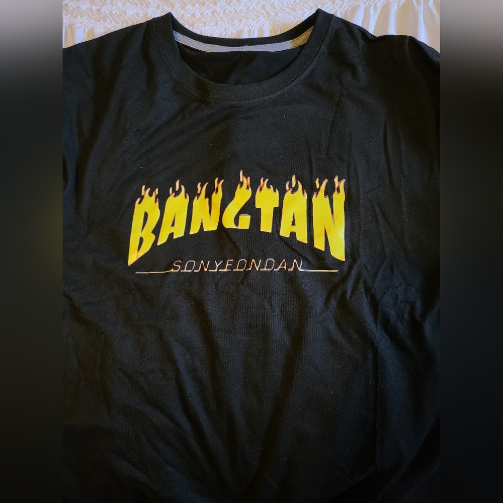 BTS Flame Print Logo Tee